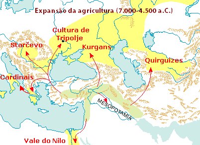 mapa da expans�o agricola
